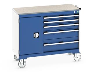 Bott Cubio Mobile Cabinet with Lino Top - 5 Drawers & 1 Cupbd 41006014.**